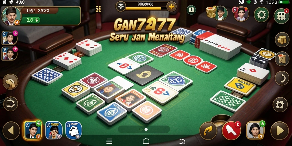 Screenshot gameplay AN777 yang menarik menunjukkan serunya bermain Gaple.