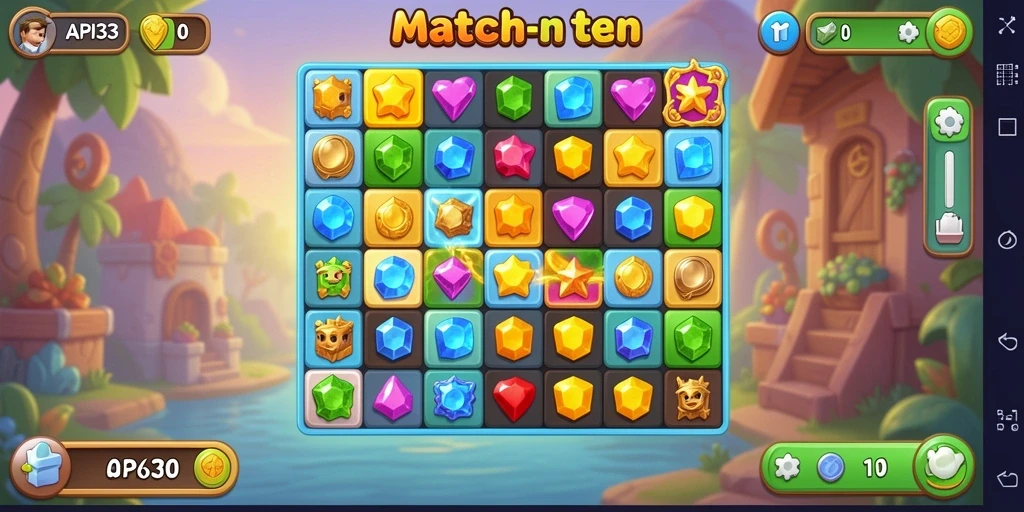 Tampilan utama gameplay API33 yang penuh warna dan menarik.