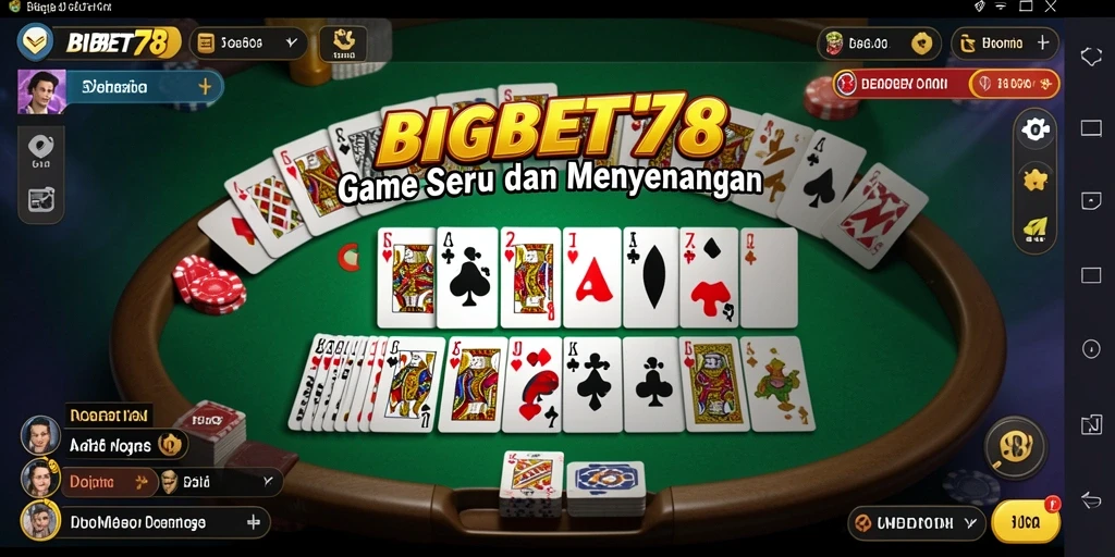 Tampilan gameplay seru dari BIGBET78 dengan Domino yang menarik.