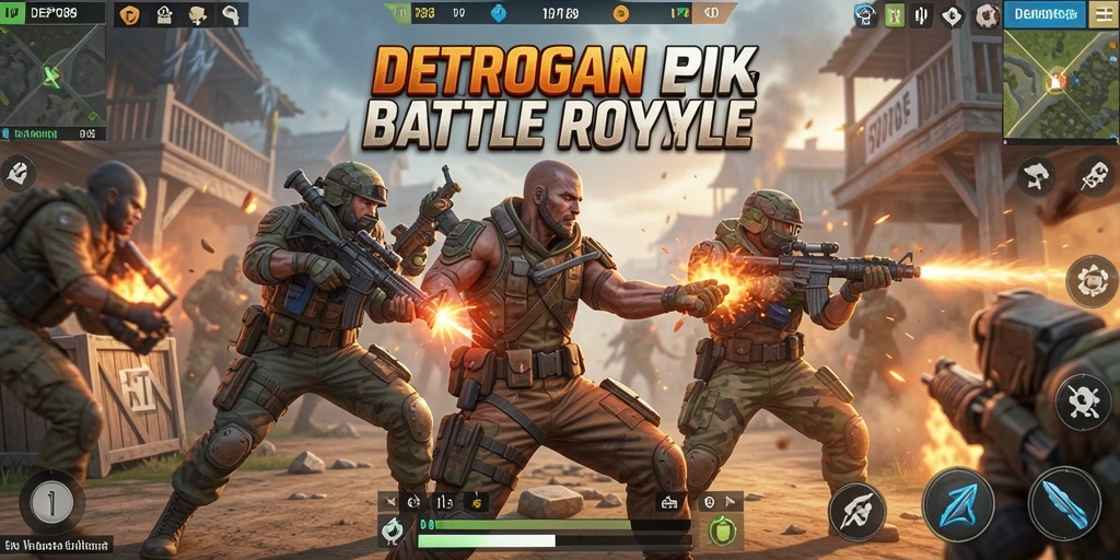 Tampilan gameplay seru dalam pertempuran DEPO89 Battle Royale.