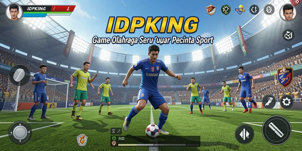 Tampilan gameplay <strong>IDPKING</strong> yang penuh aksi dan strategi olahraga.
