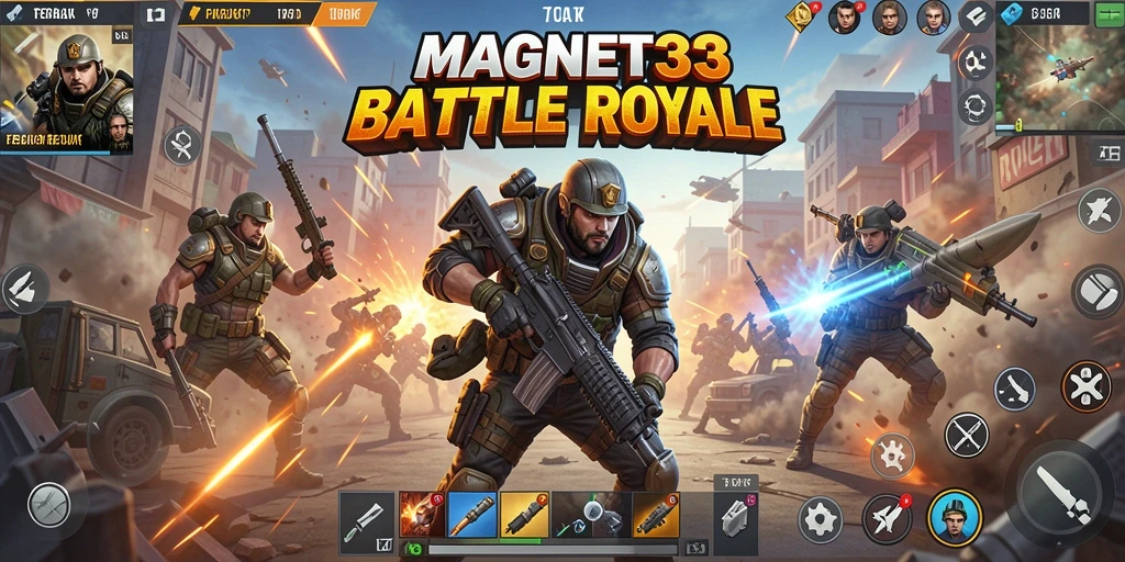 Tampilan menarik dari gameplay MAGNET33 dalam pertempuran Battle Royale.