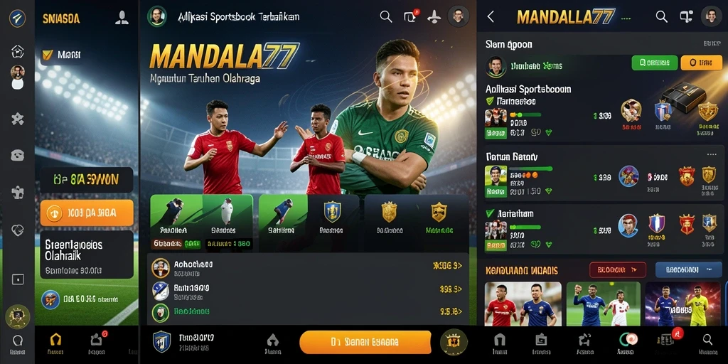 Tampilan game Sportsbook MANDALA77 dengan berbagai pilihan taruhan.