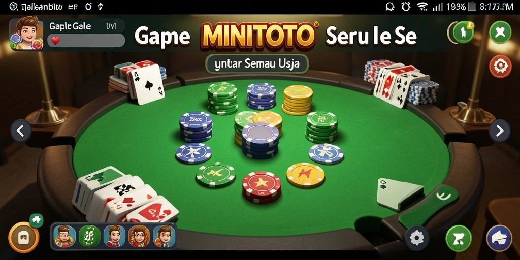 Tampilan permainan Gaple yang seru dan interaktif di MINITOTO.