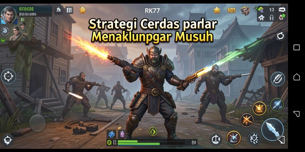 Tampilan gameplay RK77 yang menarik dan penuh strategi.