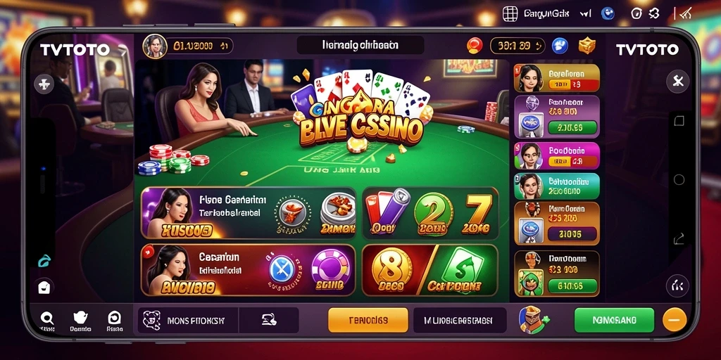 Screenshot utama menampilkan gameplay seru di <strong>TVTOTO</strong> dengan dealer profesional.